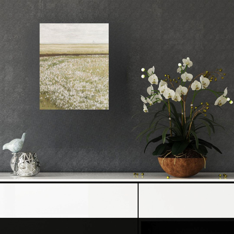 پوستر مدل مزرعه گلهای وحشی در حال شکوفا شدن 