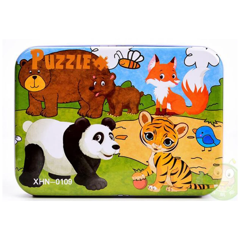 پازل مدل حیوانات وحشی مجموعه 4 عددی