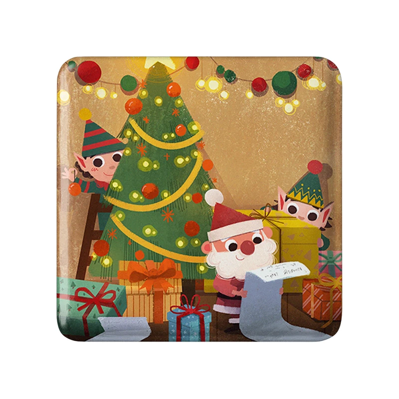 مگنت خندالو طرح کریسمس Christmas مدل مربعی کد 22170