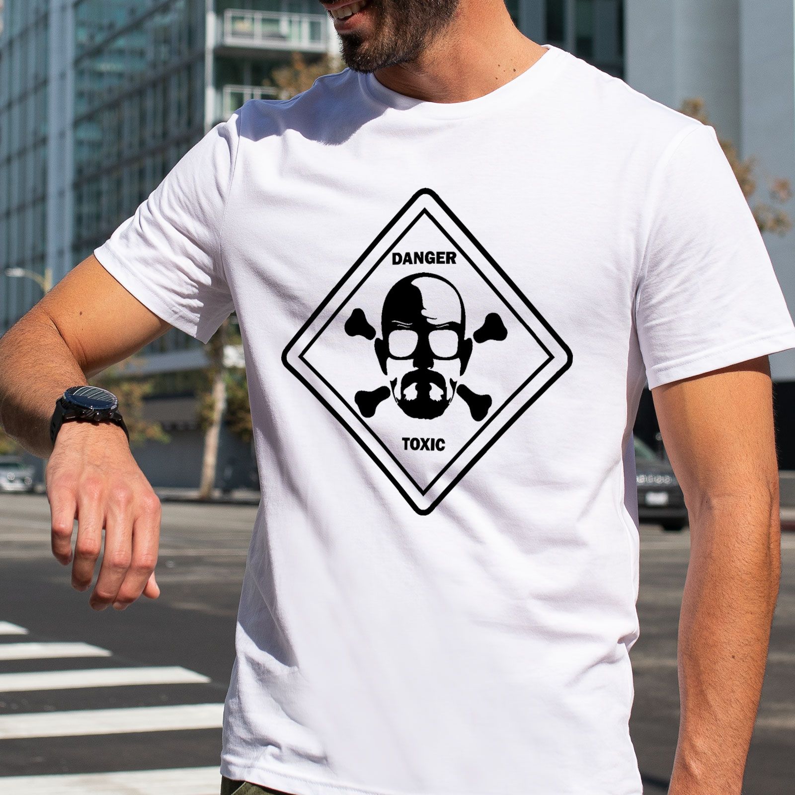 تی شرت آستین کوتاه مردانه هومرو مدل TW296 طرح بریکینگ بد هایزنبرگ -  - 6