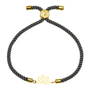 دستبند طلا 18 عیار زنانه الن نار مدل گل نيلوفر 2734