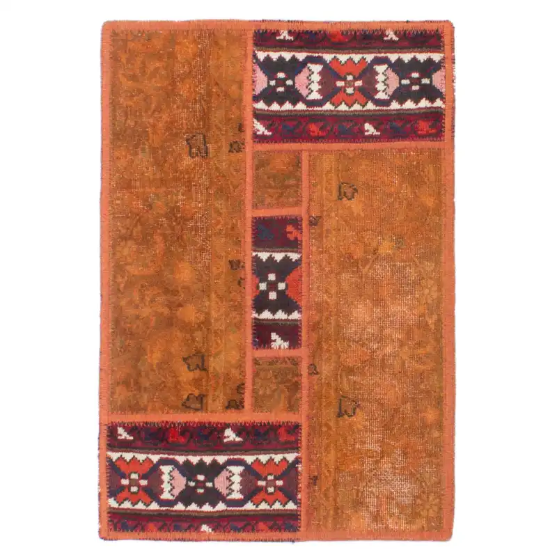 کلاژ فرش دستبافت نیم متری مدل دپ کد13659