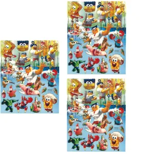 استیکر کودک طرح باب اسفنجی و پاتریک مدل Fitness بسته 3 عددی