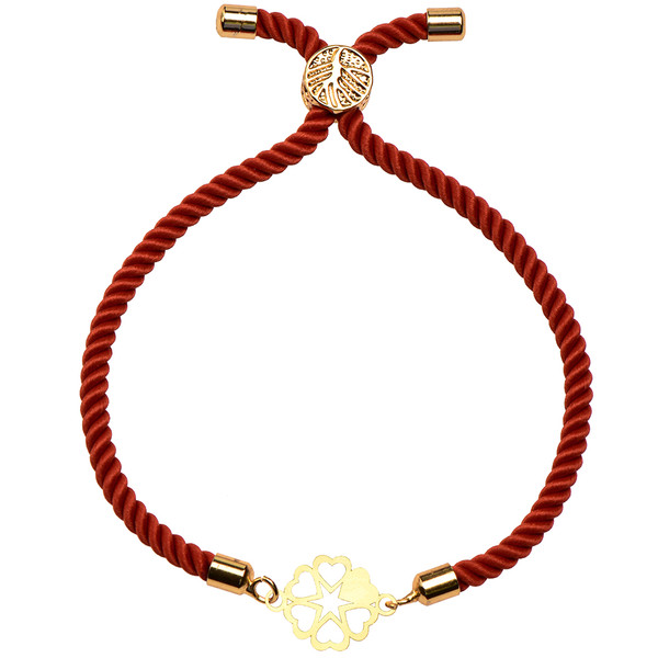 دستبند طلا 18 عیار زنانه کرابو طرح گل و قلب مدل Kr1624