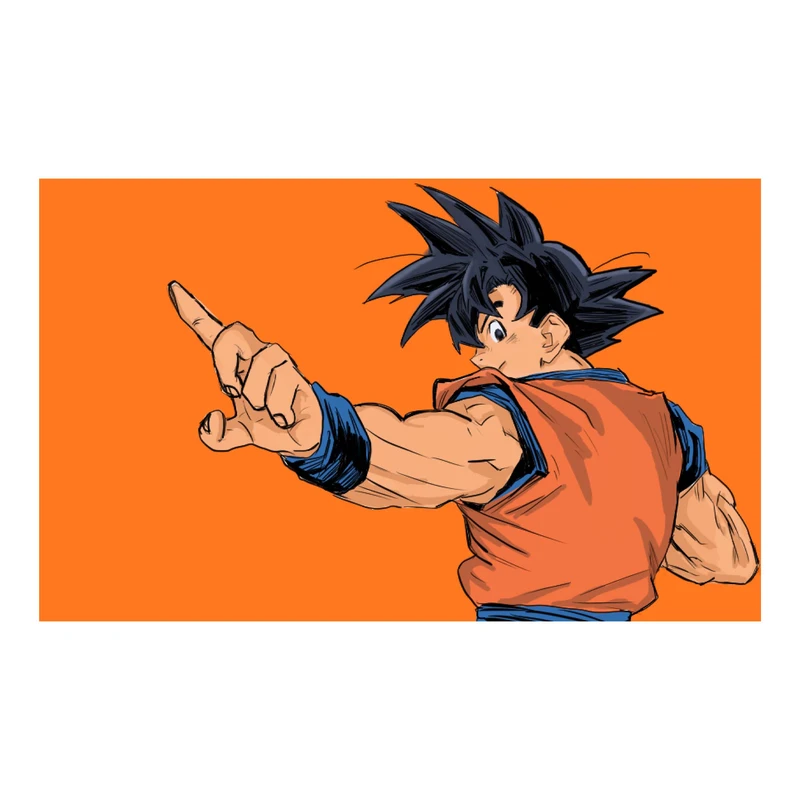استیکر لپ تاپ و موبایل مدل انیمه طرح دراگون بال سان گوکو Dragon ball Son Goku کد 3822