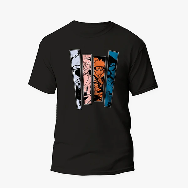 تی شرت آستین کوتاه مردانه مدل انیمه ای ناراتو کد anm029