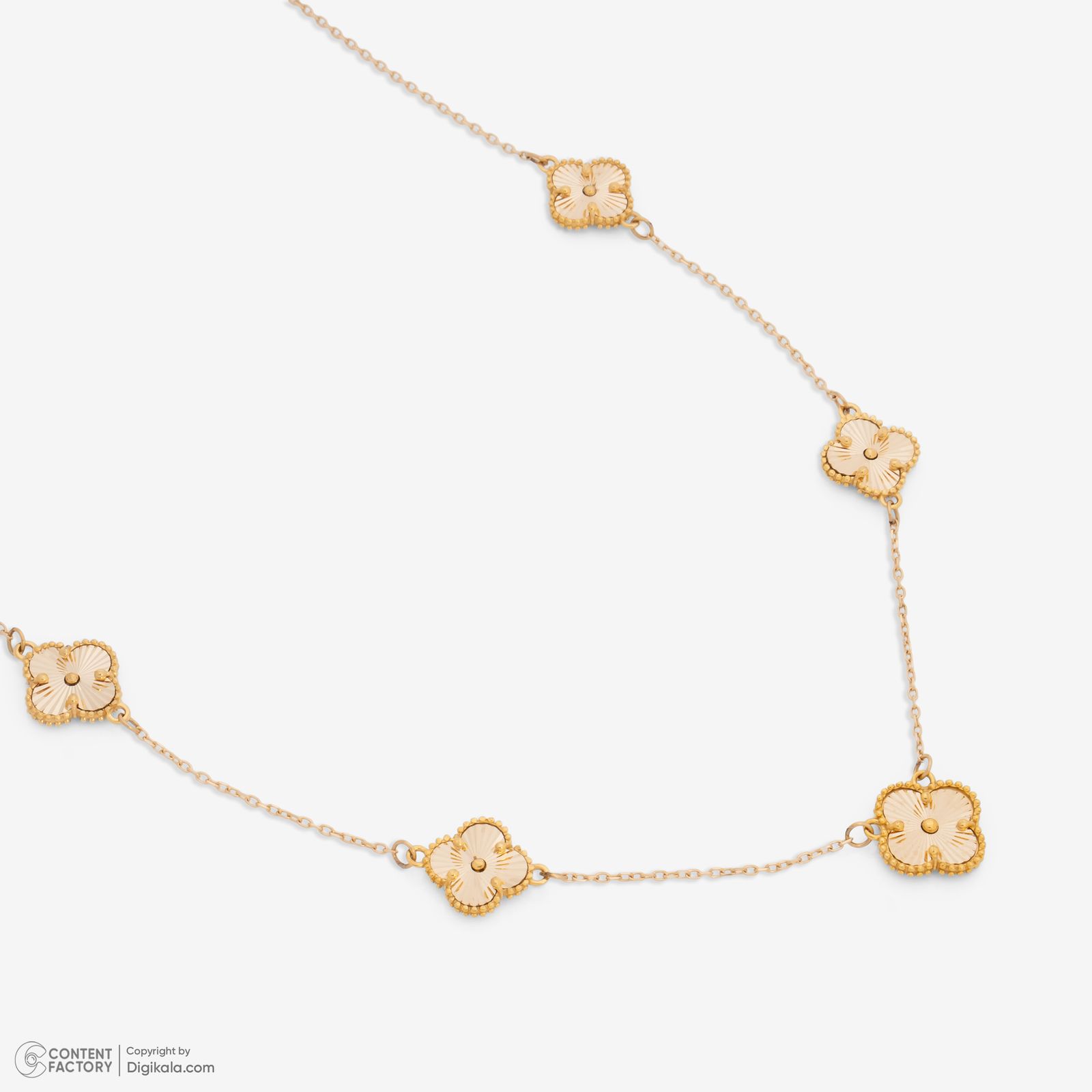 گردنبند طلا 18 عیار زنانه با زنجیر حلقه‌ای (فلامینگو) گلدم مدل PE147002 -  - 3