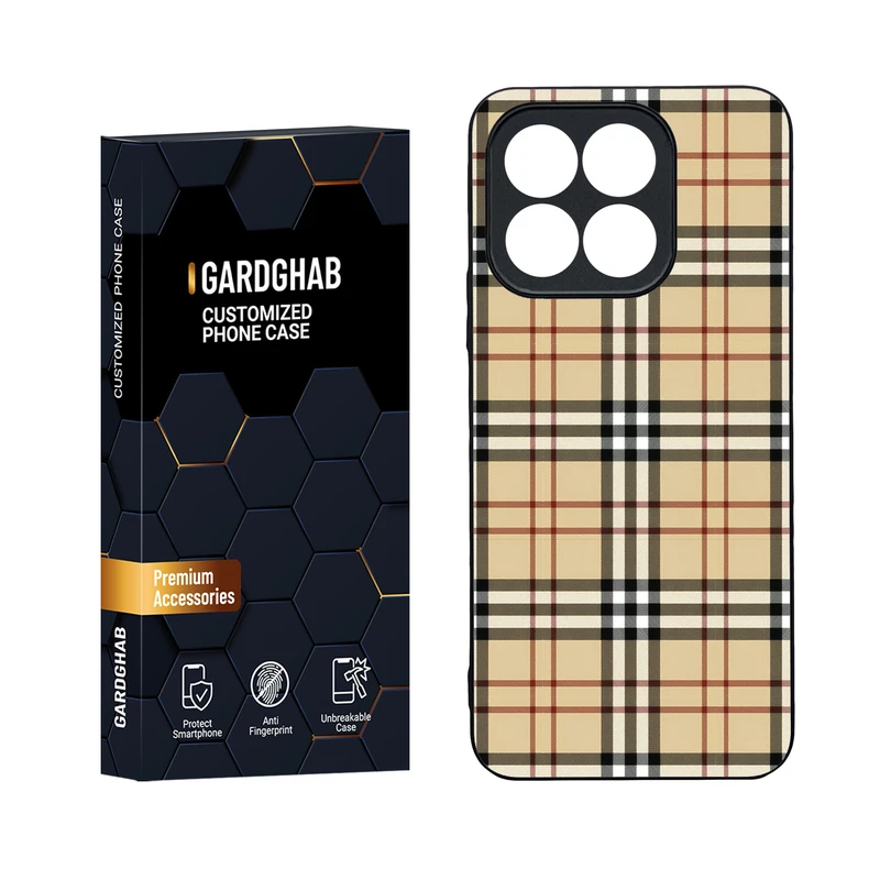 کاور گارد قاب مدل دورژله ای پشت گلس ساده مناسب برای گوشی موبایل آنر X8b 4G