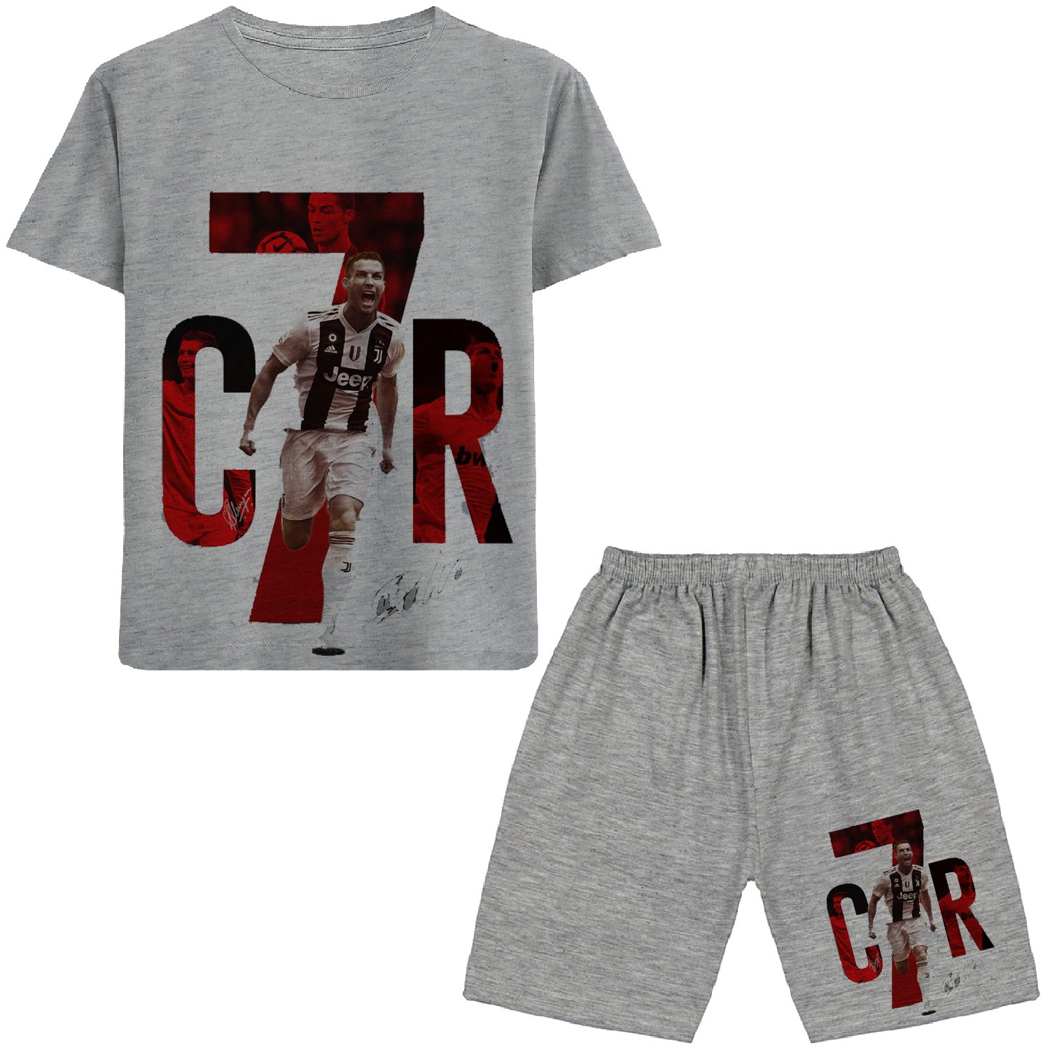 ست تی شرت و شلوارک پسرانه مدل n182 cr7