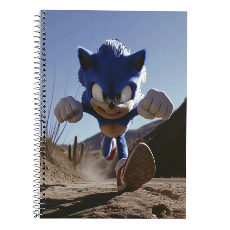 دفتر زبان 50 برگ مدوپد مدل دو خط طرح سونیک sonic کد DF13436