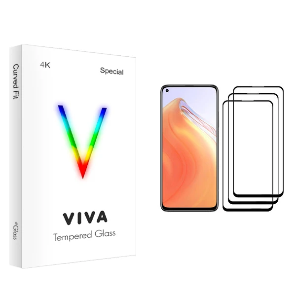 محافظ صفحه نمایش ویوا مدل 4K مناسب برای گوشی موبایل شیائومی Mi 10T 5G بسته سه عددی
