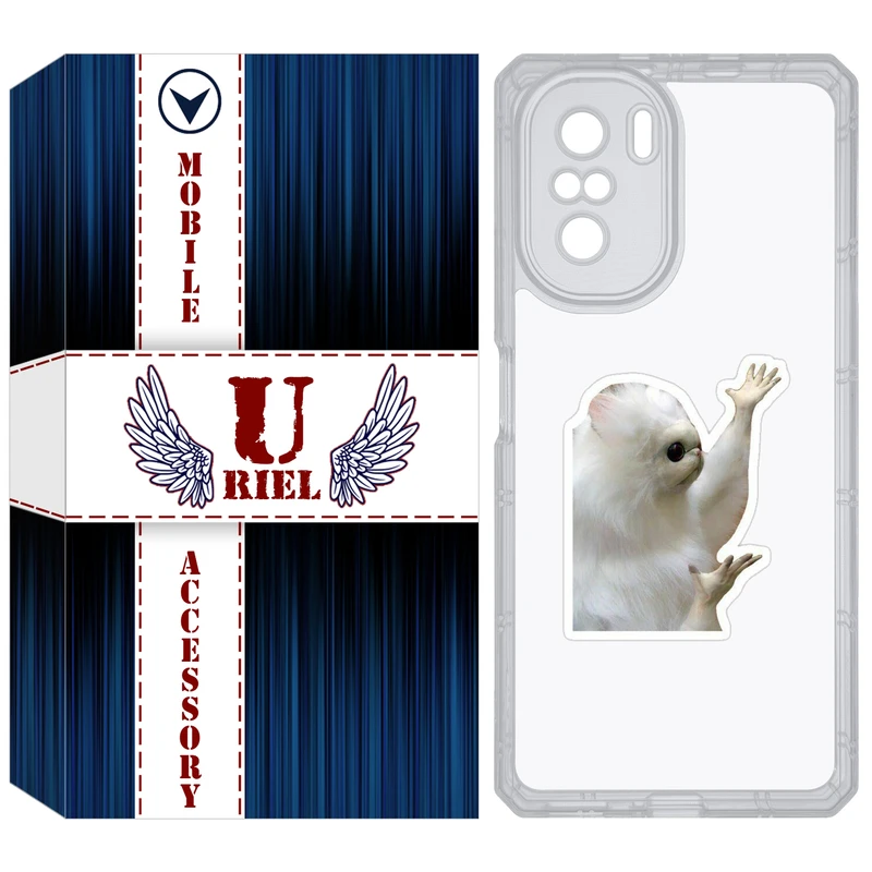 کاور یوریل مدل Clear کد 89 طرح میمون سفید مناسب برای گوشی موبایل شیائومی Poco F3 / Redmi K40 / K40 Pro / Mi 11i