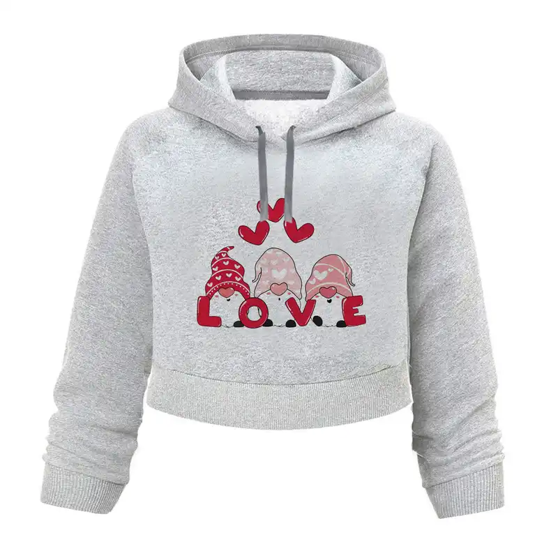هودی کراپ  زنانه مدل LOVE  کد K427 T