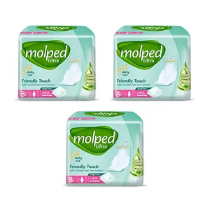 نوار بهداشتی مولپد مدل آلوئه ورا بسته 3 عددی
