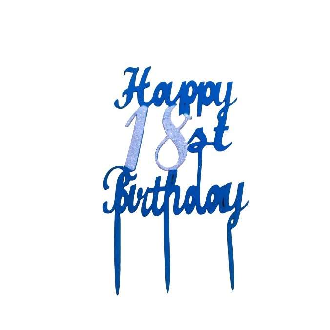 تاپر تولد مدل happy طرح عدد 18
