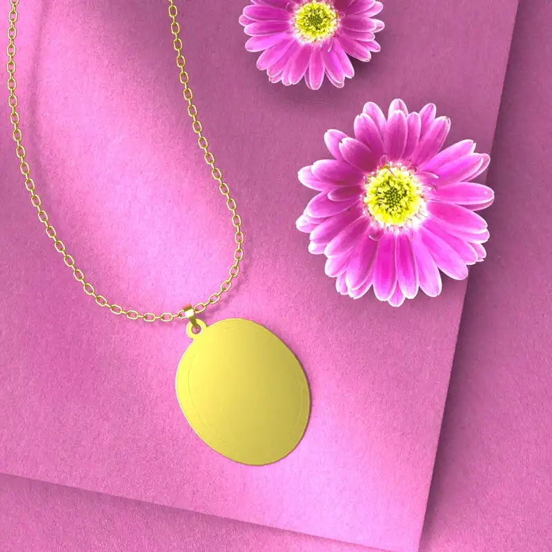 گردنبند طلا 18 عیار زنانه مدوپد مدل حرف O کد H3-1-1095