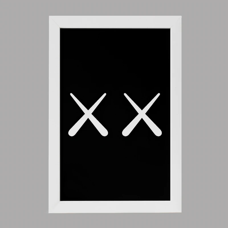 تابلو خندالو مدل عروسک کاز (kaws) کد F4005