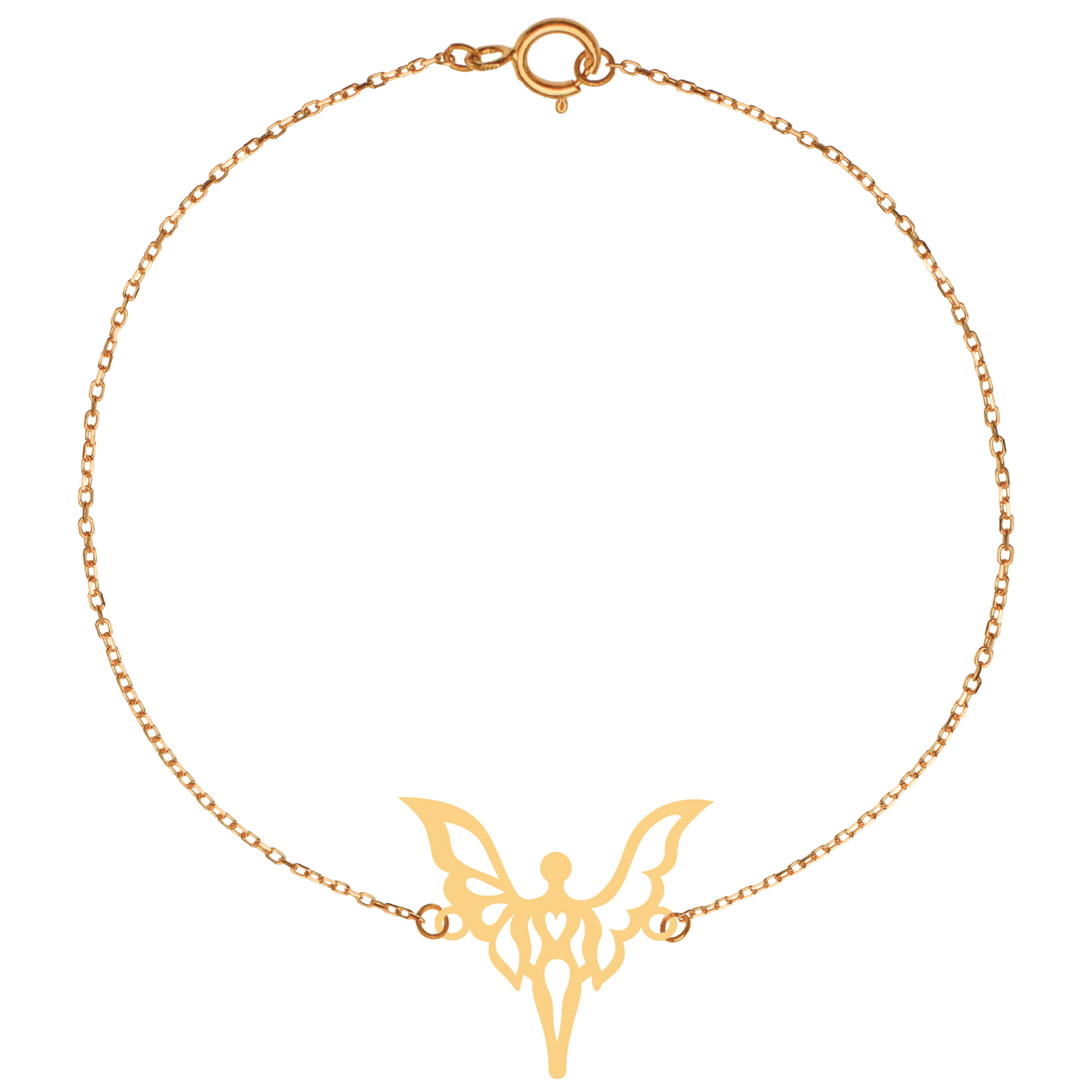 پابند طلا 18 عیار زنانه کرابو طرح فرشته مدل Kr2110