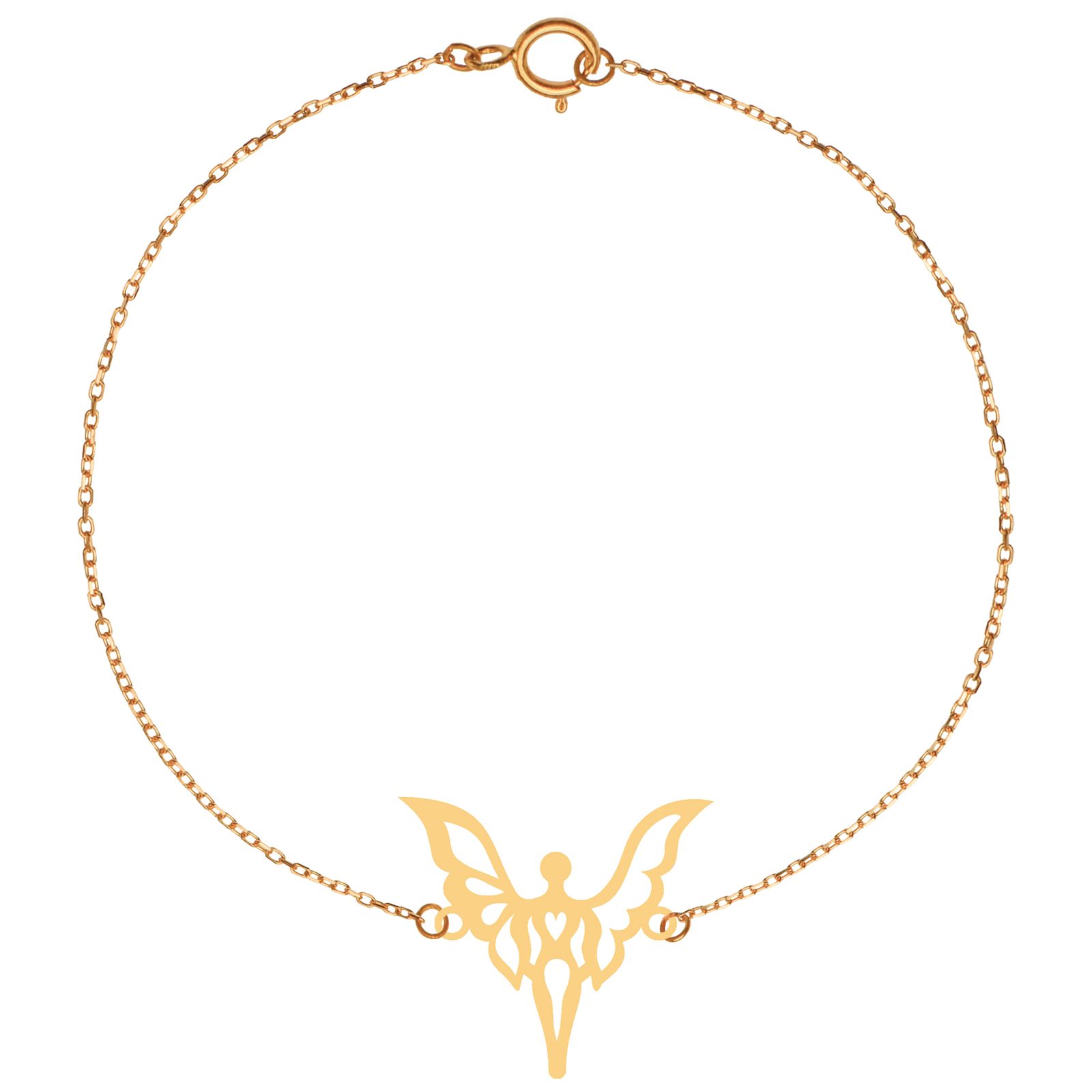 دستبند طلا 18 عیار زنانه کرابو طرح فرشته مدل Kr101992 -  - 1