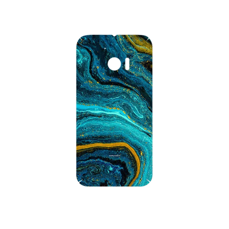 برچسب پوششی ماهوت مدل Turquoise marblewith golden streaks مناسب برای گوشی موبایل اچ تی سی 10