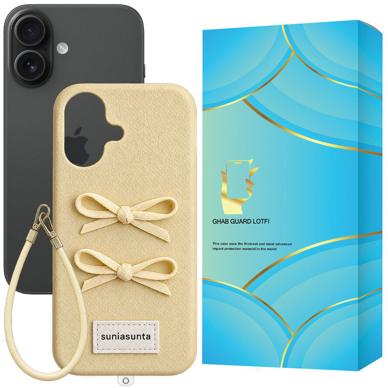 کاور قاب گارد لطفی مدل BOWZRD مناسب برای گوشی موبایل اپل iPhone 16 به همراه بندآویز