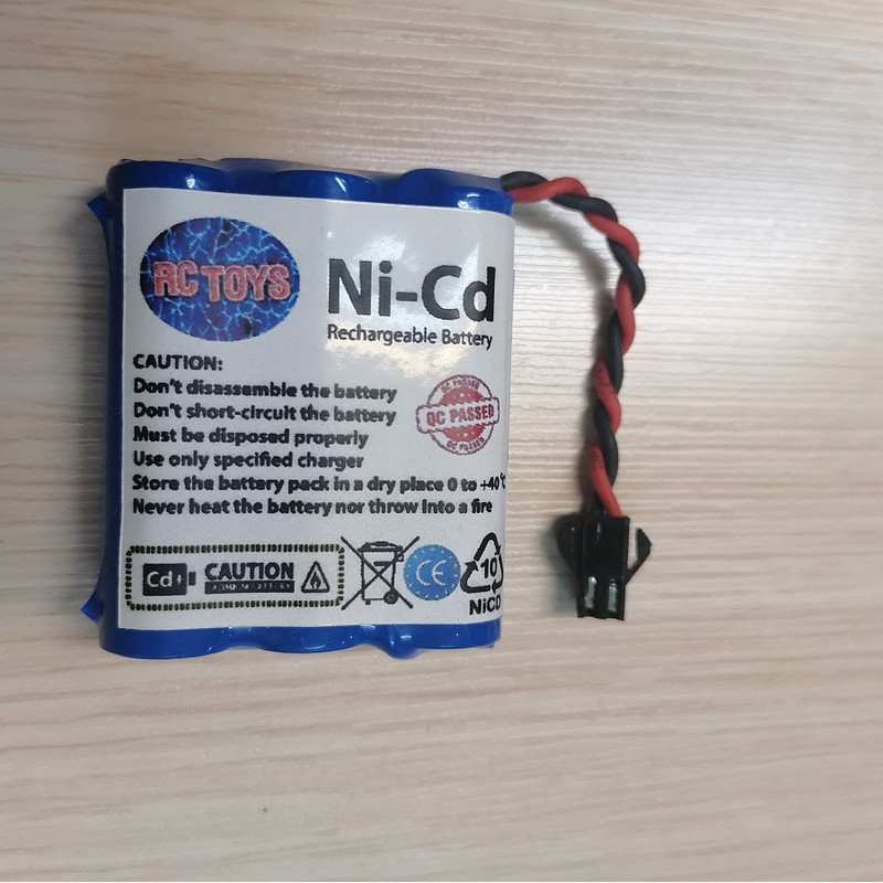 باتری ماشین کنترلی آرسی تویز مدل RCT-3.6v-1100-SM  به همراه سوکت SM دوپین