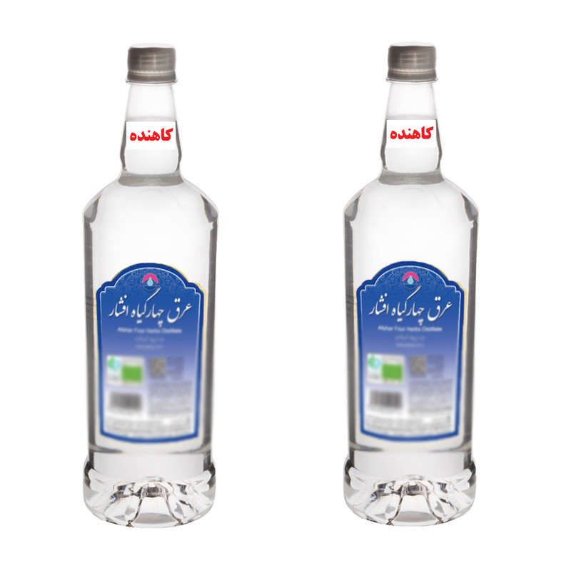 عرق چهار گیاه کاهنده افشار -1لیتر بسته 2 عددی