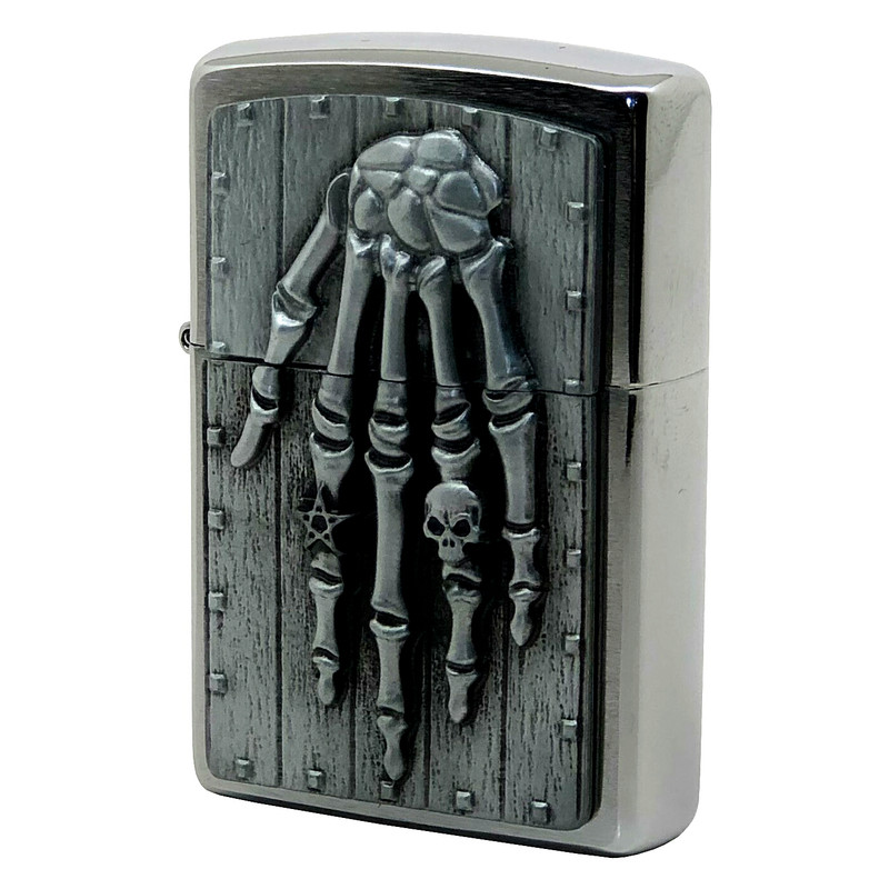 فندک زیپو مدل Skelleton Hand