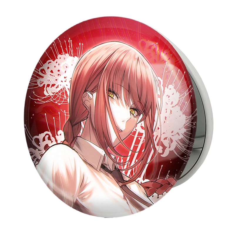 آینه جیبی خندالو طرح ماکیما انیمه مرد اره ای Chainsaw Man مدل تاشو کد 22307 