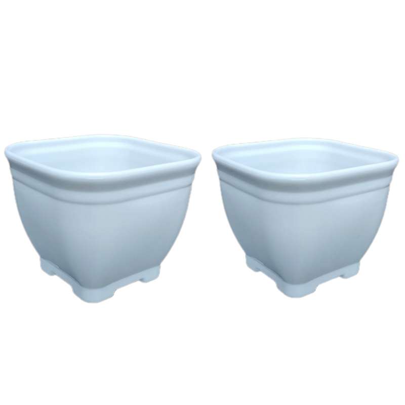 گلدان مدل مربع پلاستیکی کد 15 بسته 2 عددی