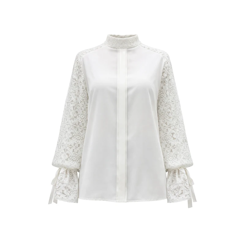 بلوز آستین بلند یقه ایستاده زنانه مدل پریا