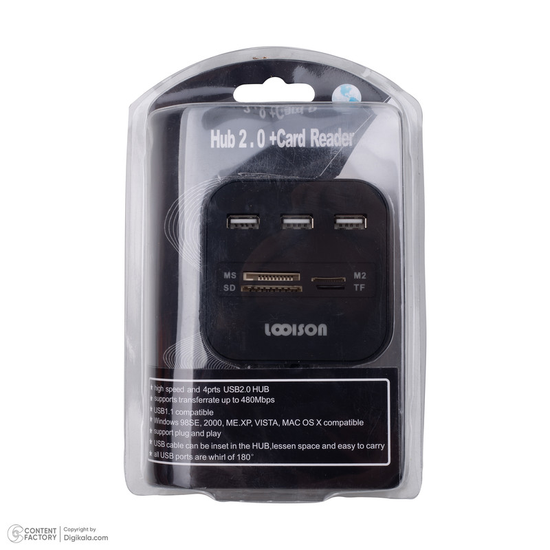 هاب 3 پورت USB 2.0 لویی سان مدل COMBO 8023