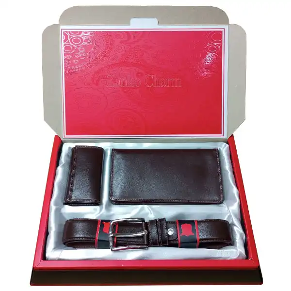 ست هدیه مردانه چرم زانکو مدل Zs-1144