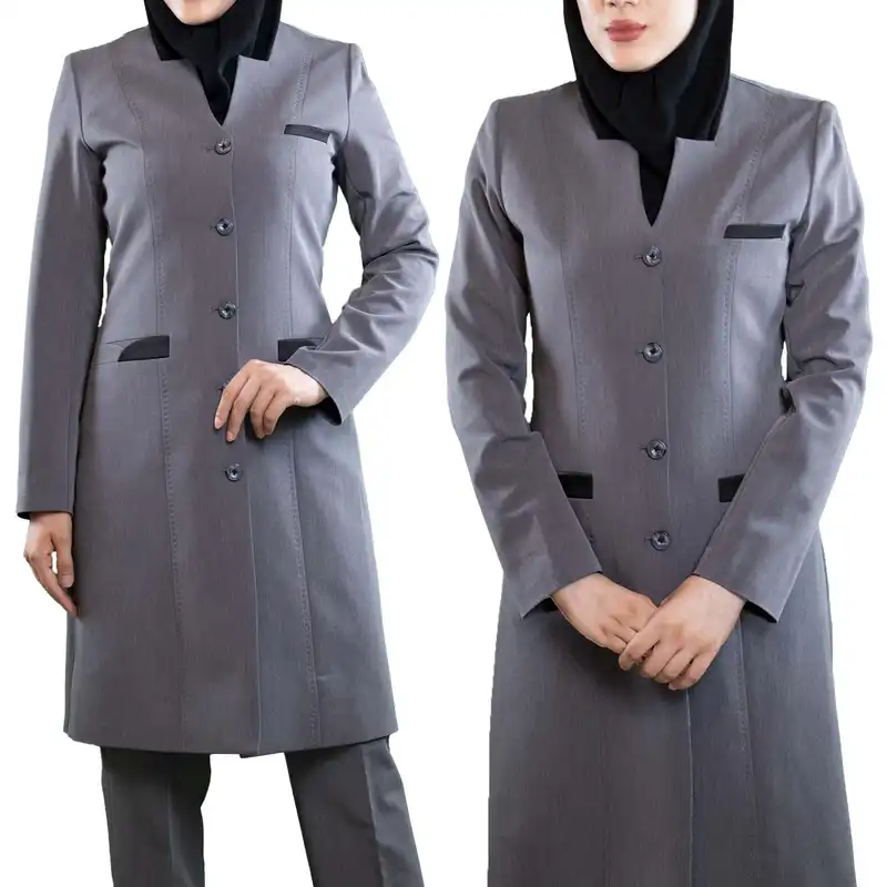 مانتو و شلوار زنانه مدل هیرا 1627 رنگ طوسی