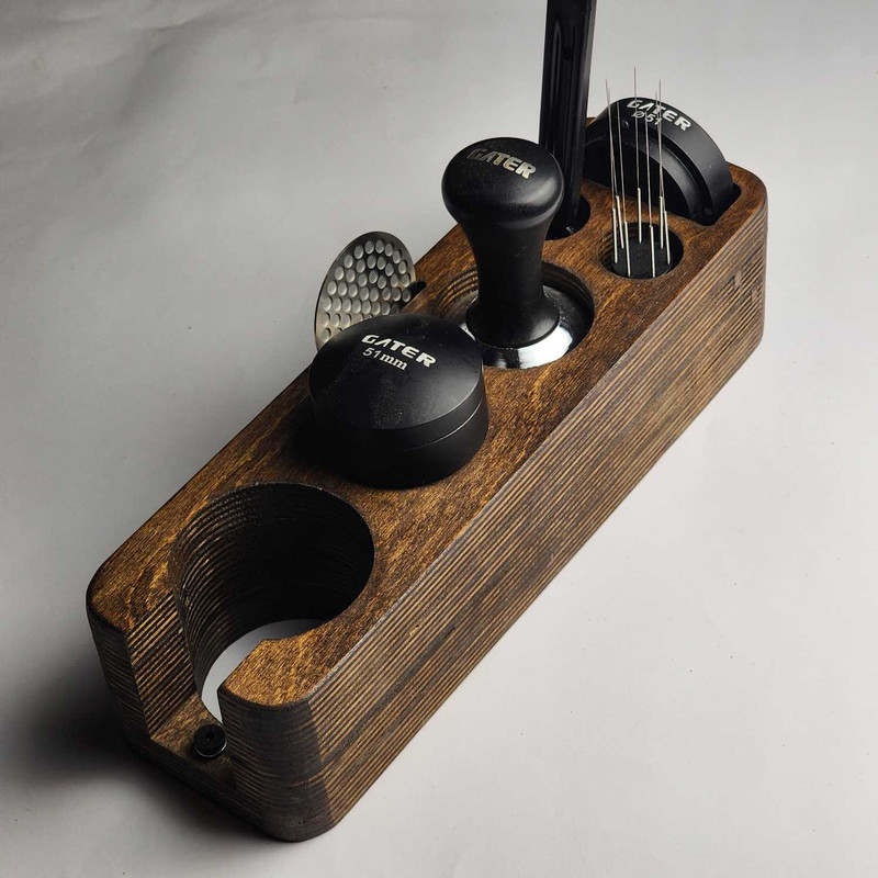 استند نگهدارنده تجهیزات قهوه مدل چوبی کد 58