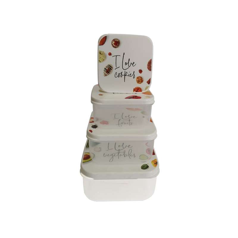 ظرف نگهدارنده هوبی لایف مدل Cookies مجموعه 4 عددی