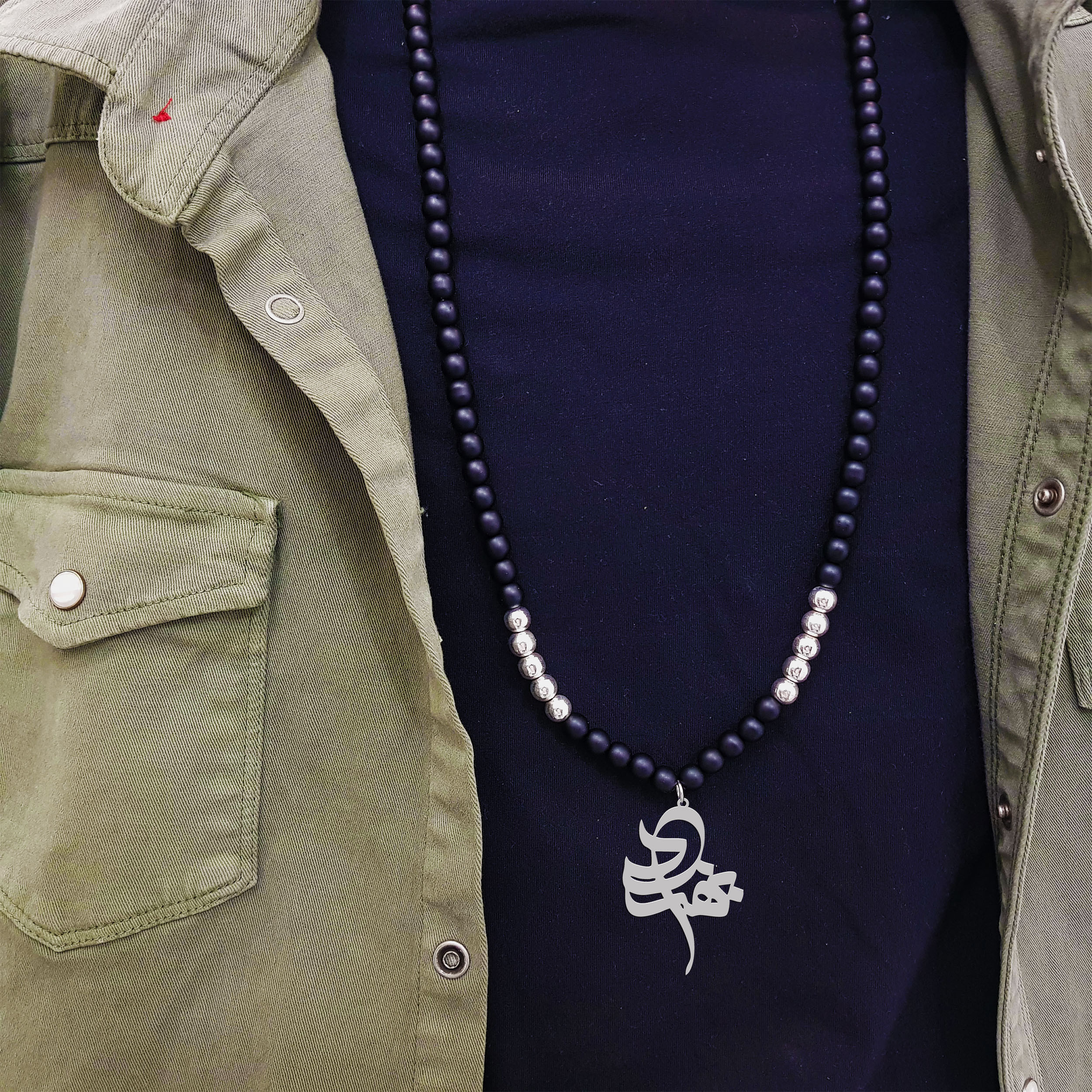 گردنبند نقره مردانه ترمه ۱ مدل بهزاد کد ma 1342 گردنبند نقره مردانه ترمه ۱ مدل بهزاد کد ma 1342