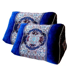 پشتی ترمه مدل شاه نشین طرح خانسالار کد 700701 بسته 2 عددی