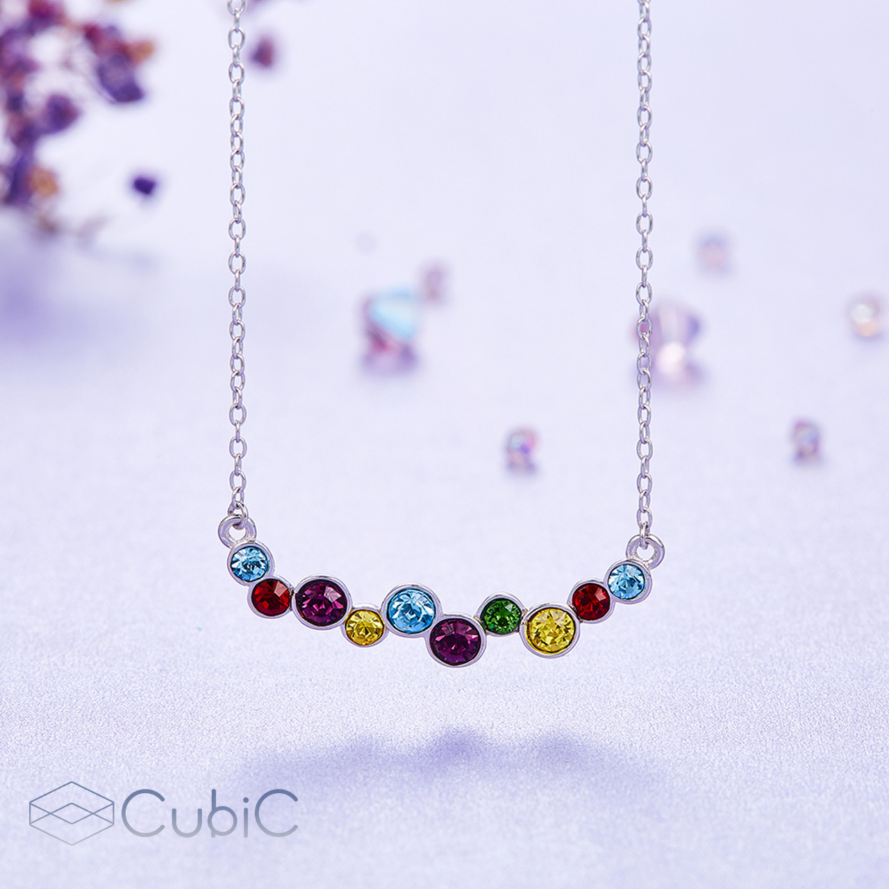 نیم ست نقره زنانه کوبیک مدل QN-3104