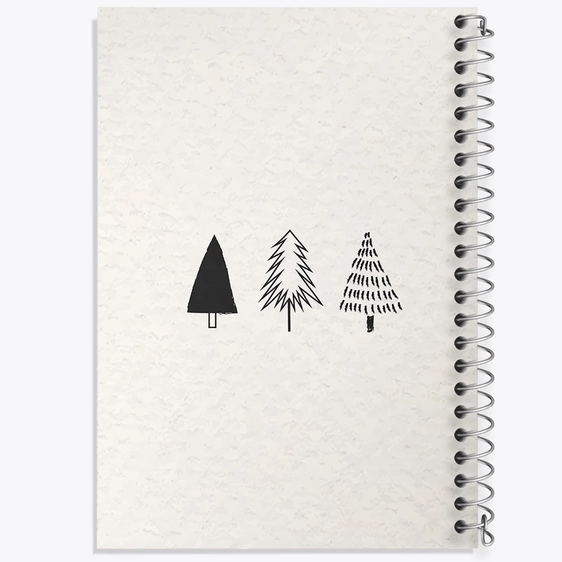 دفتر شطرنجی 50 برگ خندالو طرح درخت کاج کد N2552