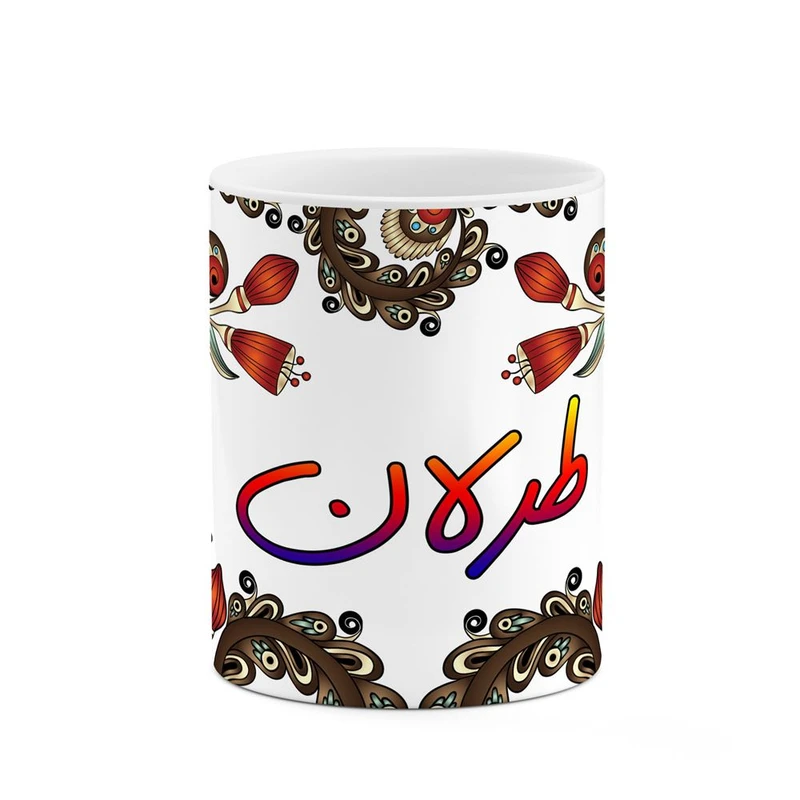 ماگ کاکتی مدل اسم طرلان طرح سنتی گل و بته کد mgh46020