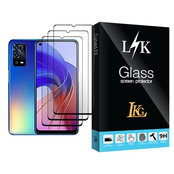 محافظ صفحه نمایش ال کا جی مدل LK Glass MIX003 مناسب برای گوشی موبایل اوپو A55 بسته سه عددی