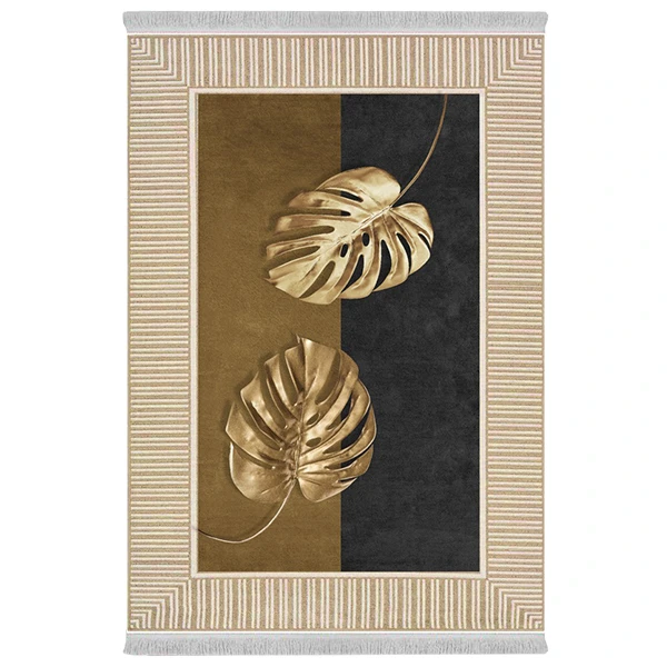 فرش پارچه‌ای دفه مدل فرشینه طرح مدرن کد 1128