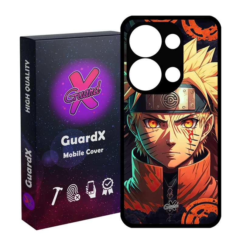 کاور گارد ایکس طرح ناروتو انیمه مدل Glass10623 مناسب برای گوشی موبایل شیائومی Redmi Note 13 Pro 4G / Poco M6 Pro 4G