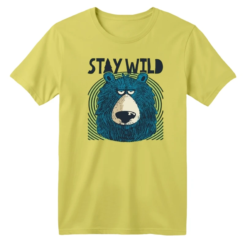 تی شرت آستین کوتاه بچگانه مدل خرس وحشی