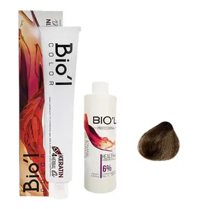 	 کیت رنگ مو بیول مدل GOLDEN شماره 6.3 حجم 100 میلی لیتر رنگ بلوند طلایی تیره