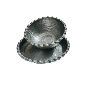 ست کاسه و سینی طرح لب کنگره ای مدل sahar 1