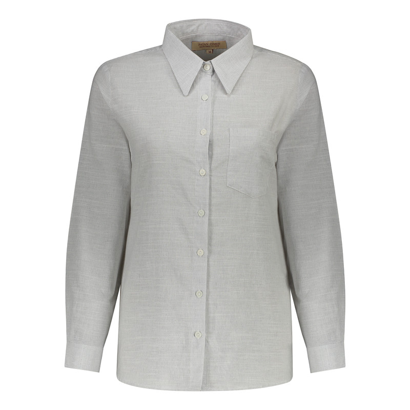 شومیز آستین بلند یقه برگردان زنانه پاتن جامه مدل 04F4642