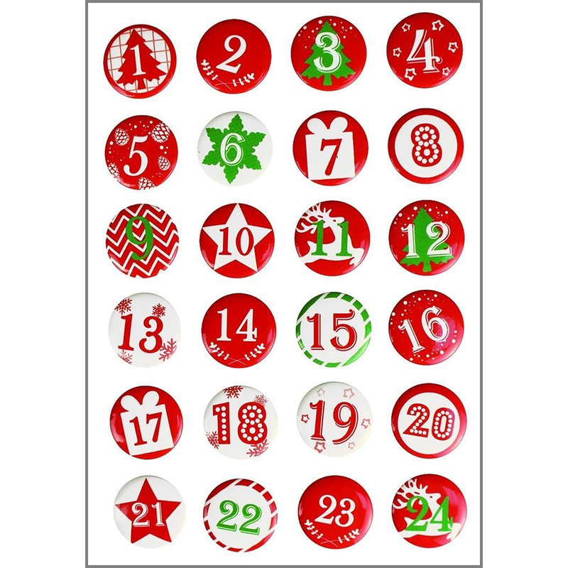 برچسب مدل اعداد کریسمسی دایره ای