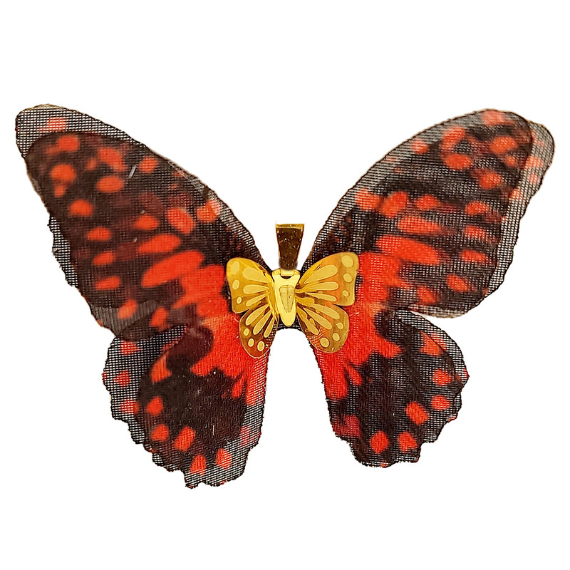 آویز گردنبند طلا 18 عیار زنانه مدل پروانه کادویی کد 51-180